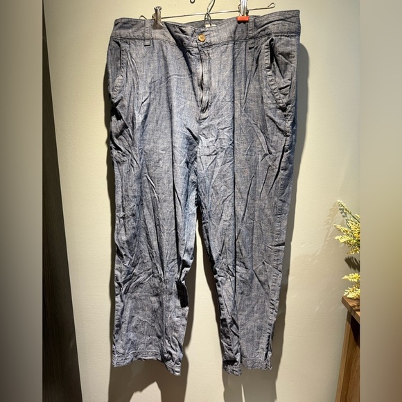 Old Navy Faux Denim Wide Leg Pants - Picture 1 of 6